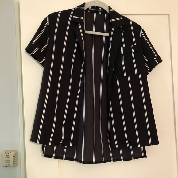 Brandy Melville Tops - Brandy Melville Striped Button Down Shirt